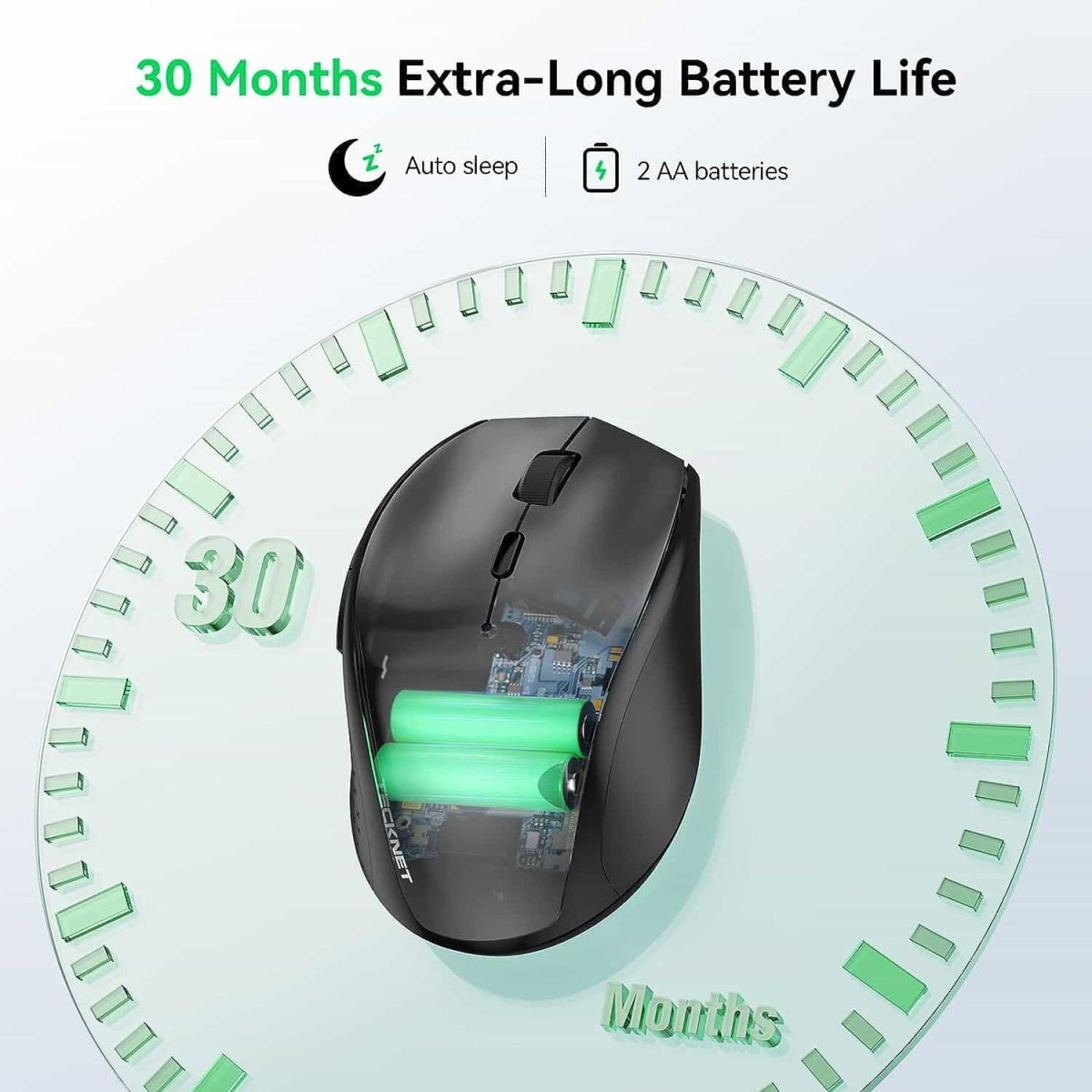 TECKNETTECKNET 2.4G Wireless Mouse 6 - Level 4800 DPI - [Color/Material] [Main Feature] for [Target Device/Scenario]