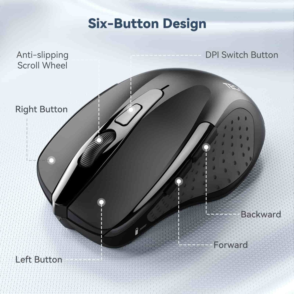 TECKNETTECKNET 2.4G Wireless Silent Mouse 4000 DPI - [Color/Material] [Main Feature] for [Target Device/Scenario]