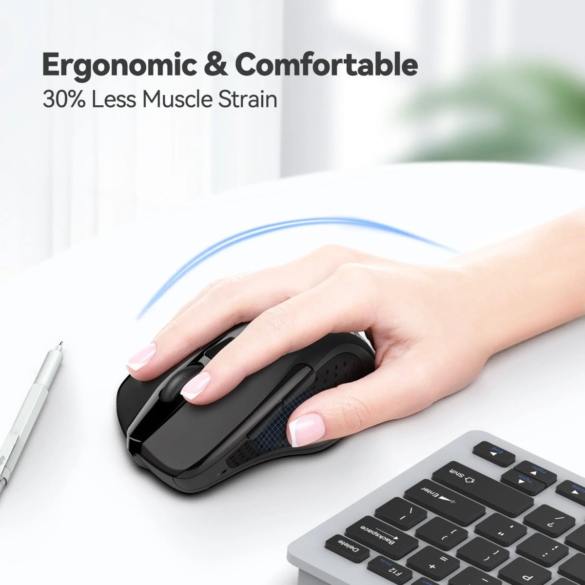 TECKNETTECKNET Battery Powered 2.4G 2600 DPI Wireless Mouse - [Color/Material] [Main Feature] for [Target Device/Scenario]