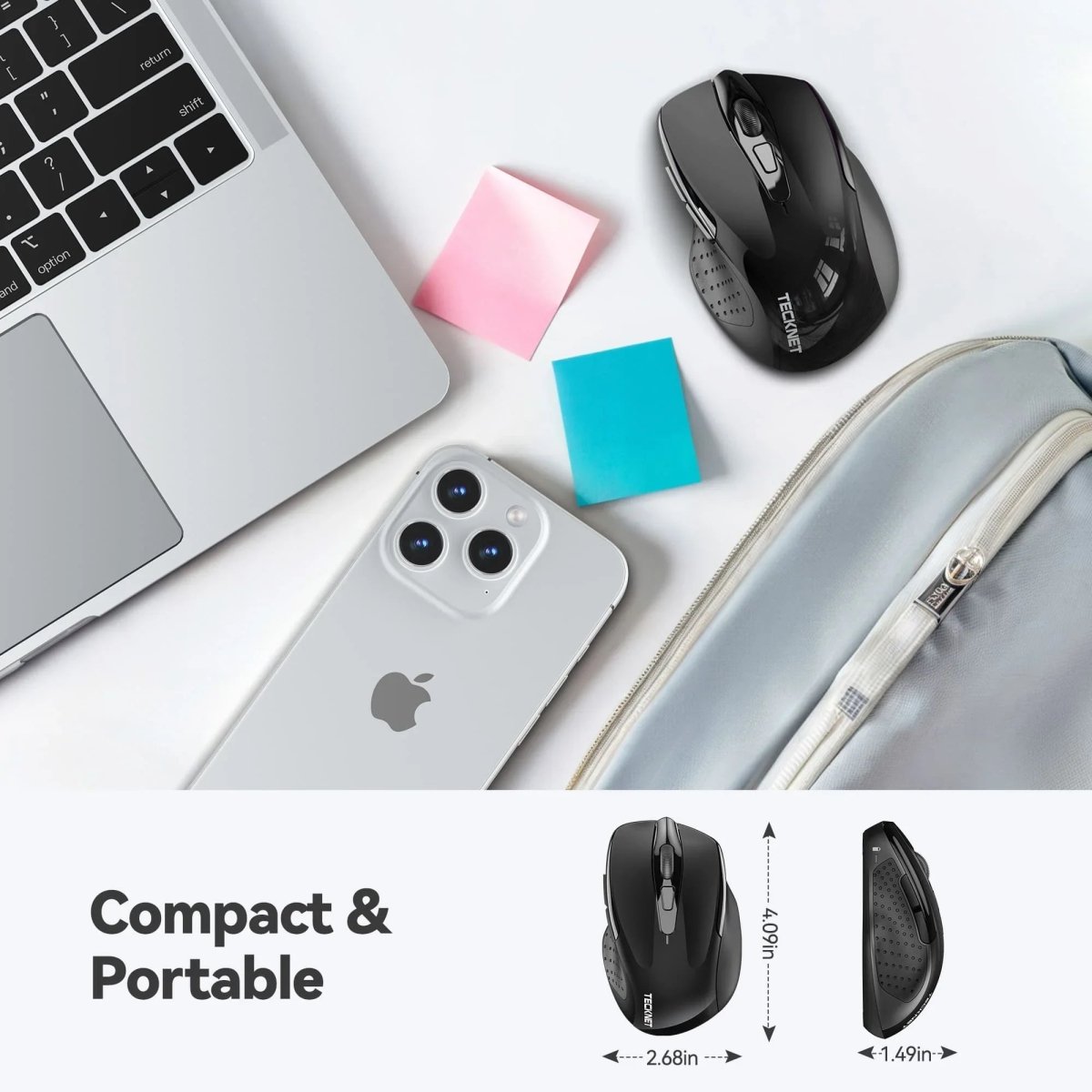 TECKNETTECKNET Battery Powered 2.4G 2600 DPI Wireless Mouse - [Color/Material] [Main Feature] for [Target Device/Scenario]