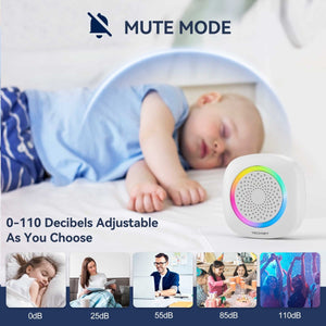 TECKNETTECKNET Battery Powered Wireless Doorbell With RGB Light - [Color/Material] [Main Feature] for [Target Device/Scenario]