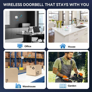 TECKNETTECKNET Battery Powered Wireless Doorbell With RGB Light - [Color/Material] [Main Feature] for [Target Device/Scenario]