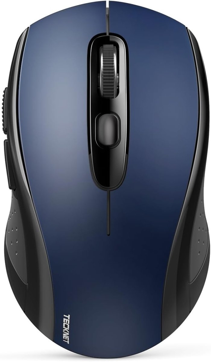 TECKNETTECKNET Bluetooth Mouse, 4000DPI Wireless Mice for Laptop 2 - in - 1(BT 5.0/3.0+2.4Ghz) Computer Portable PC Mouse Wireless with USB Receiver for Mac (USB - A+Bluetooth, Blue) - [Color/Material] [Main Feature] for [Target Device/Scenario]