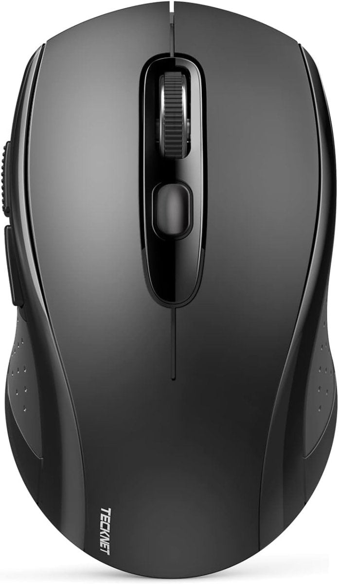 TECKNETTECKNET Bluetooth Mouse, 4000DPI Wireless Mice for Laptop 2 - in - 1(BT 5.0/3.0+2.4Ghz) Computer Portable PC Mouse Wireless with USB Receiver for Mac (USB - A+Bluetooth, Black) - [Color/Material] [Main Feature] for [Target Device/Scenario]