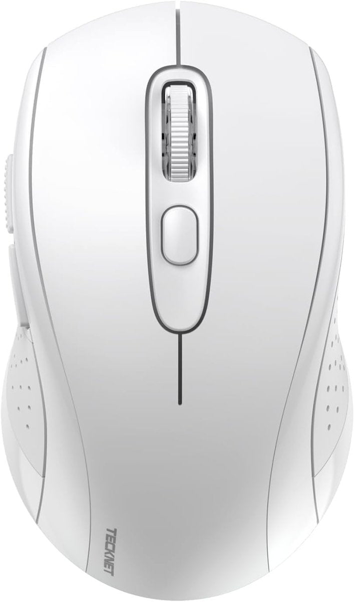 TECKNETTECKNET Bluetooth Mouse, 4000DPI Wireless Mice for Laptop 2 - in - 1(BT 5.0/3.0+2.4Ghz) Computer Portable PC Mouse Wireless with USB Receiver for Mac (USB - A+Bluetooth, White) - [Color/Material] [Main Feature] for [Target Device/Scenario]