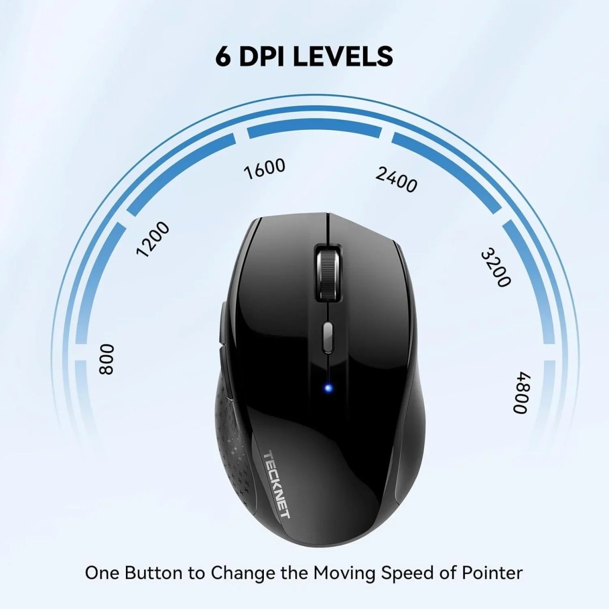 TECKNETTECKNET Bluetooth Wireless Mouse 4800 DPI - [Color/Material] [Main Feature] for [Target Device/Scenario]