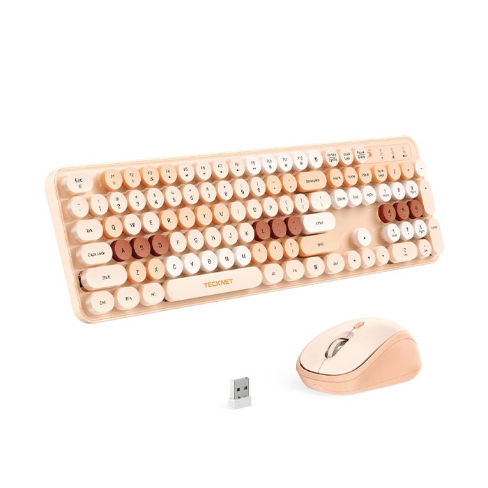 TECKNETTECKNET Colorful Wireless Keyboard and Mouse Combo - [Color/Material] [Main Feature] for [Target Device/Scenario]