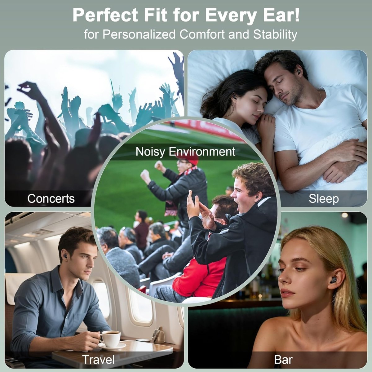 TECKNETTECKNET Ear Plugs for Sleeping Noise Cancelling - 3 Adjustable Levels Noise Earplugs with 8 EarTips - [Color/Material] [Main Feature] for [Target Device/Scenario]