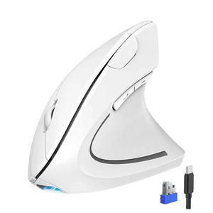 TECKNETTECKNET Ergonomic Mouse, Rechargeable 2.4G+Bluetooth Vertical Mice 6 DPI Adjustable