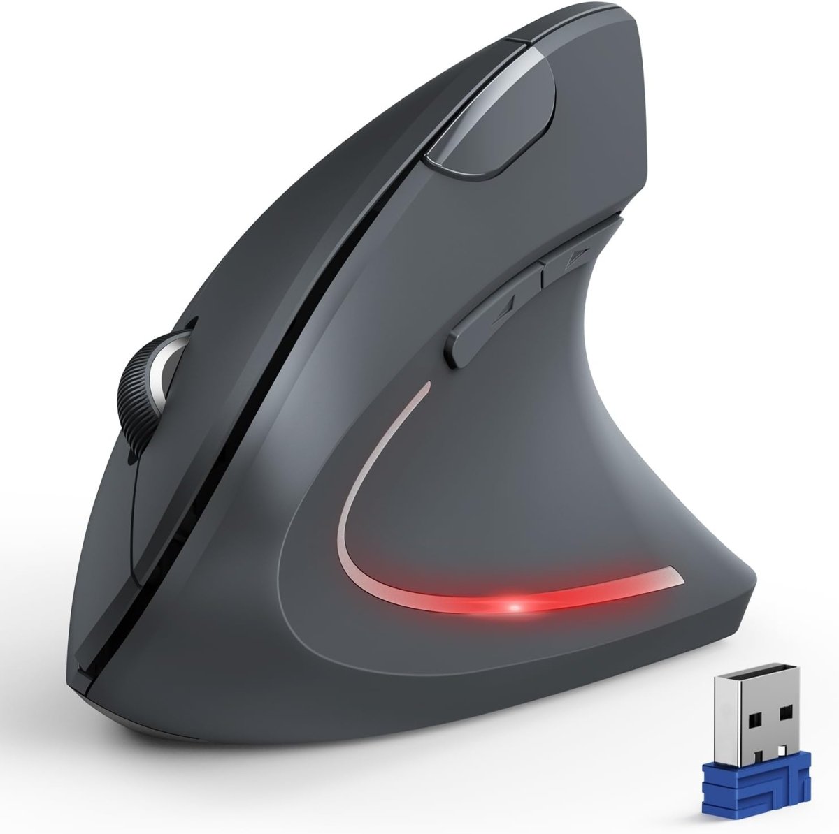 TECKNETTECKNET Ergonomic Mouse, Wireless Bluetooth Vertical Mouse, 4800 DPI Optical Tracking, 6 Adjustable DPI, Quiet Clicks, 2.4GHz with USB A Receiver, 12 Months Battery, 6 Buttons, Wide Compatibility