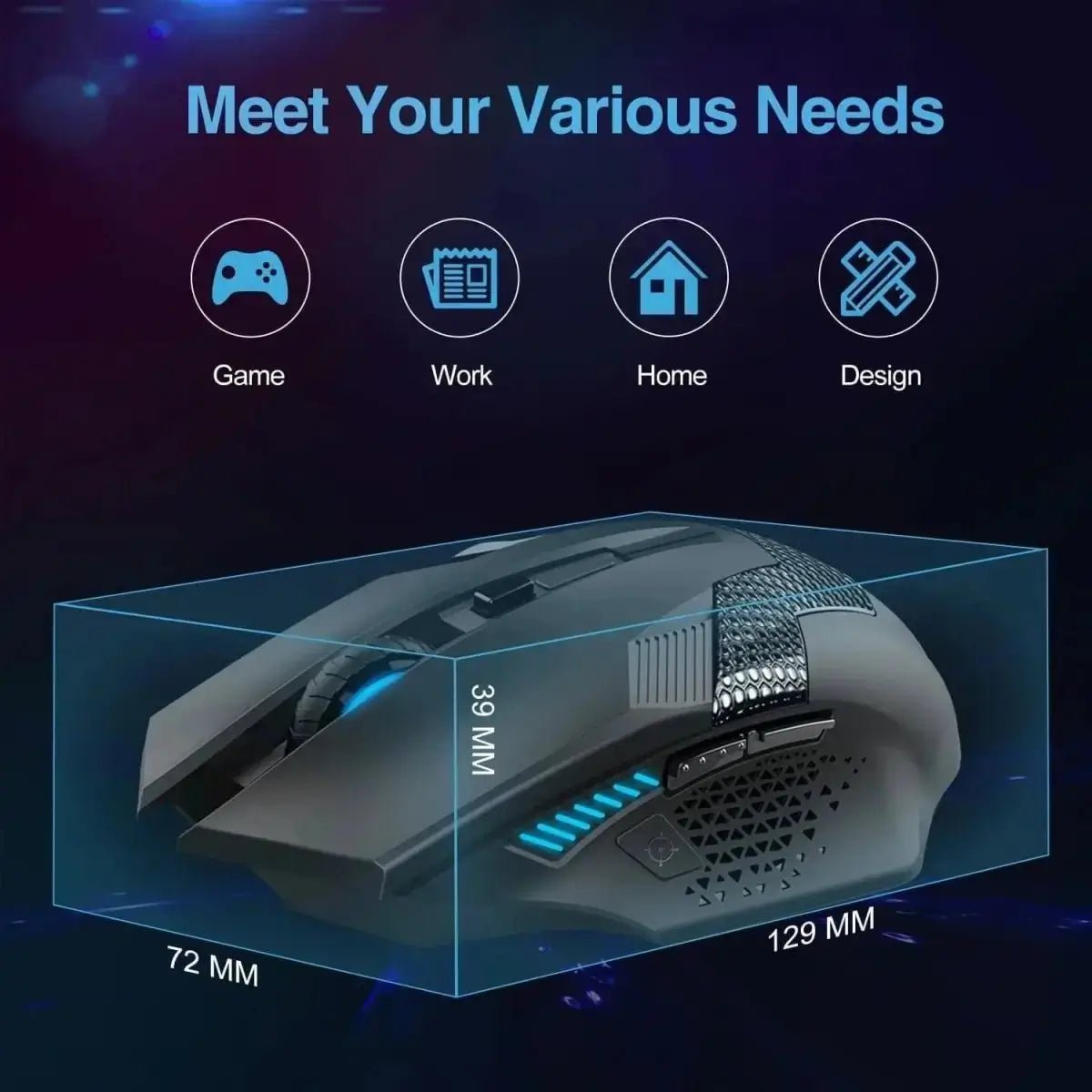 TECKNETTECKNET Ergonomic Wireless 4800 DPI Gaming Mouse