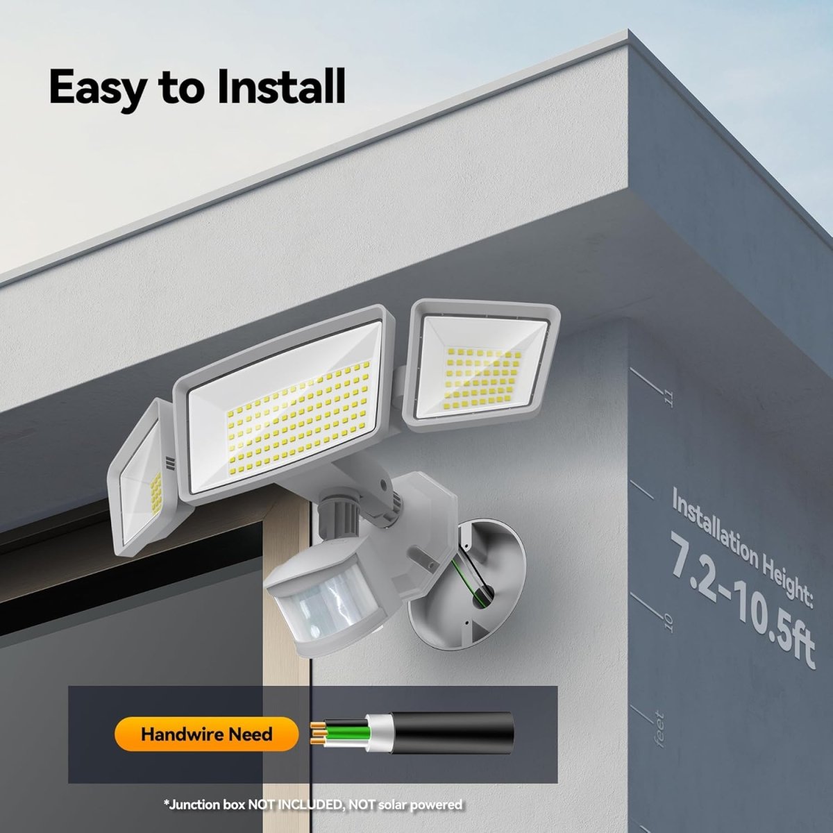 TECKNETTECKNET Flood Lights Ourtdoor Motion Sensor - [Color/Material] [Main Feature] for [Target Device/Scenario]