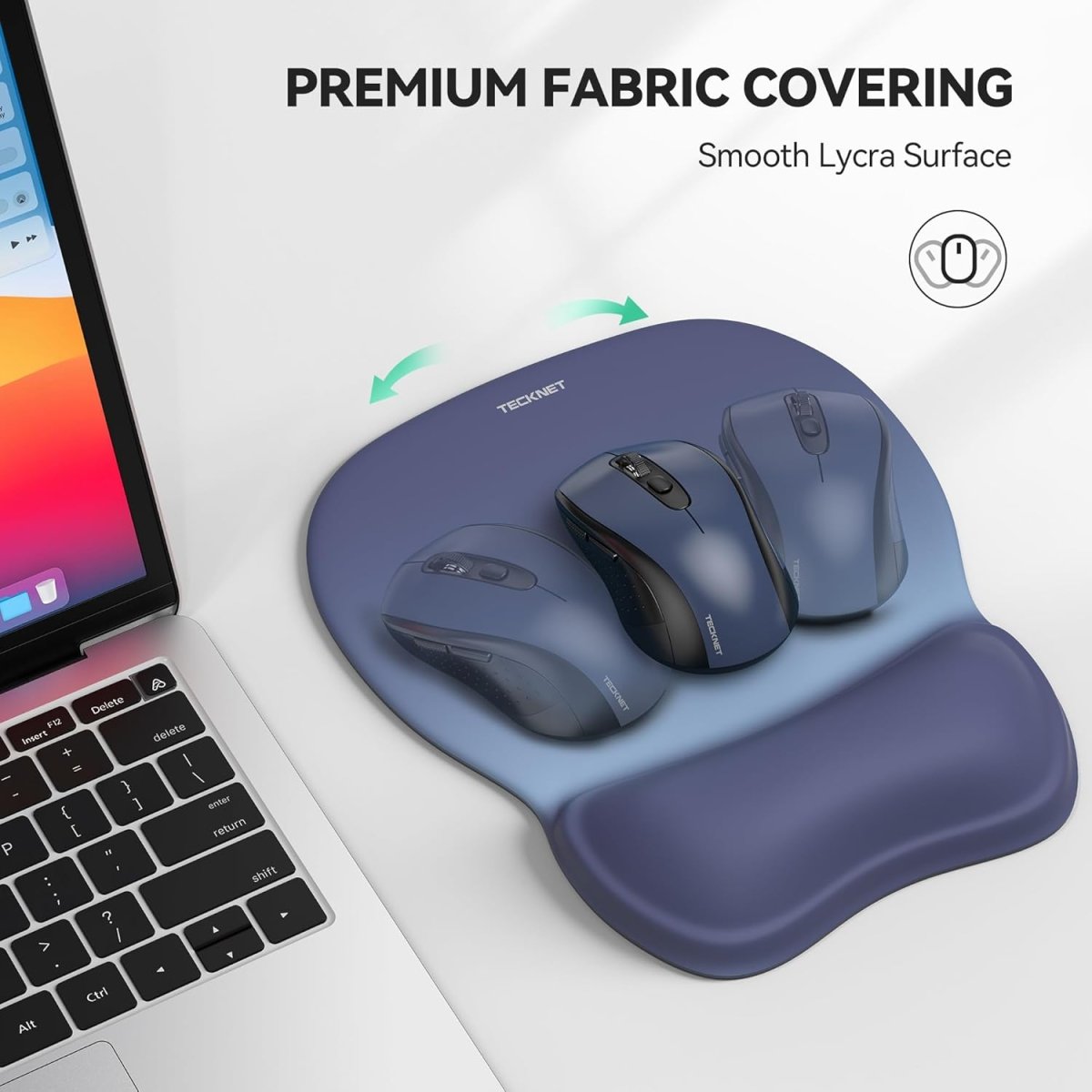 TECKNETTECKNET Gel Mouse Pad with Wrist Rest, Ergonomic Office Mousepad with Wrist Support - Non - Slip & Smooth Surface Comfortable Desk Accessories Mat for Office, Gaming and Study - Gradient - [Color/Material] [Main Feature] for [Target Device/Scenario]