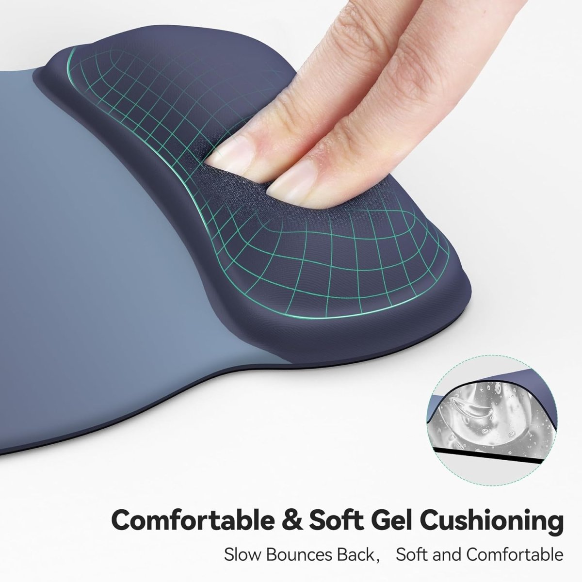 TECKNETTECKNET Gel Mouse Pad with Wrist Rest, Ergonomic Office Mousepad with Wrist Support - Non - Slip & Smooth Surface Comfortable Desk Accessories Mat for Office, Gaming and Study - Gradient - [Color/Material] [Main Feature] for [Target Device/Scenario]
