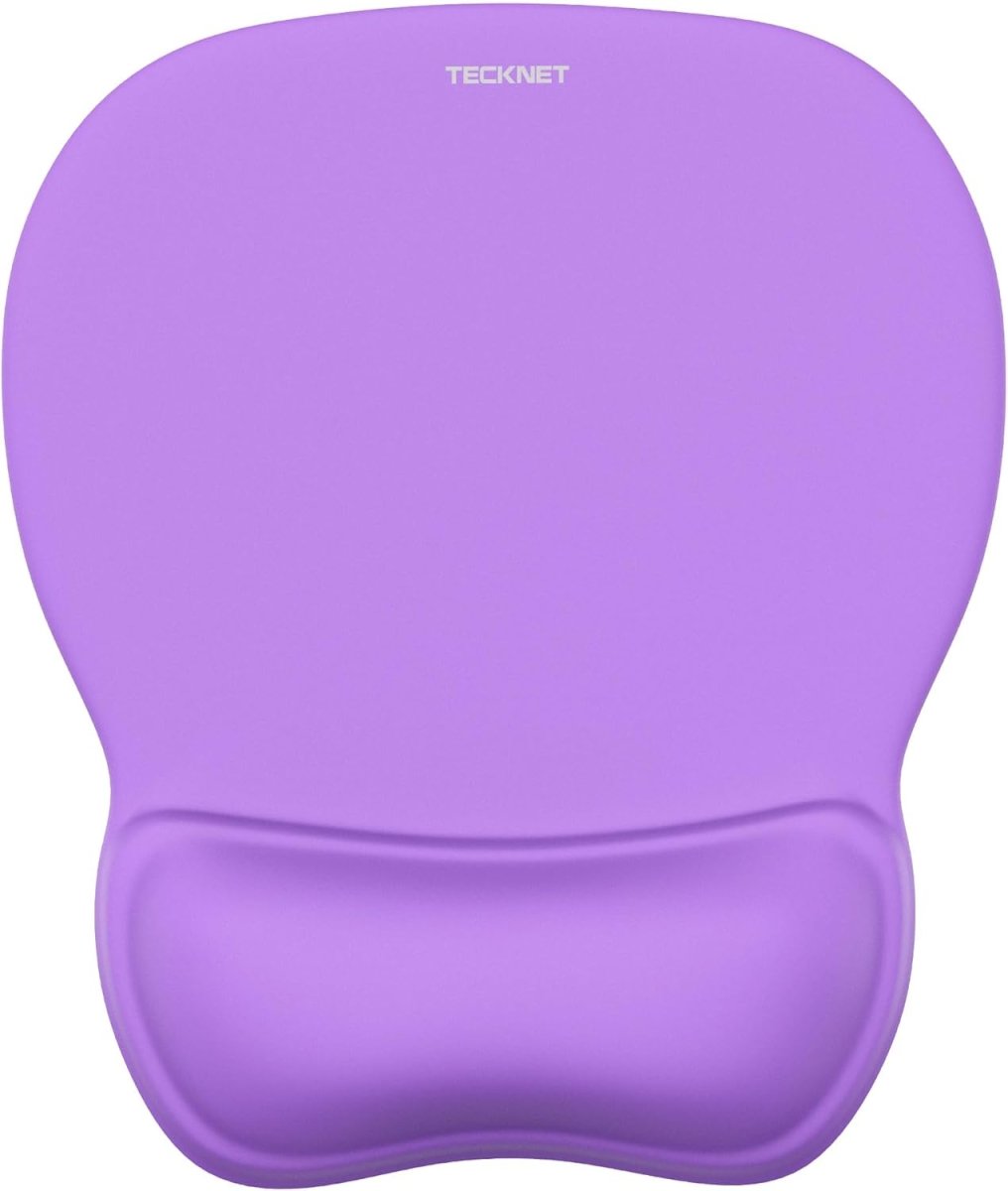 TECKNETTECKNET Gel Mouse Pad with Wrist Rest, Ergonomic Office Mousepad with Wrist Support - Non - Slip & Smooth Surface Comfortable Desk Accessories Mat for Office, Gaming and Study - Purple - [Color/Material] [Main Feature] for [Target Device/Scenario]