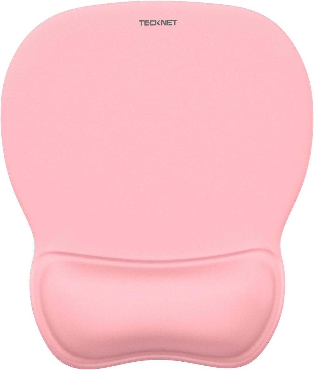 TECKNETTECKNET Gel Mouse Pad with Wrist Rest, Ergonomic Office Mousepad with Wrist Support - Non - Slip & Smooth Surface Comfortable Desk Accessories Mat for Office, Gaming and Study - Pink - [Color/Material] [Main Feature] for [Target Device/Scenario]