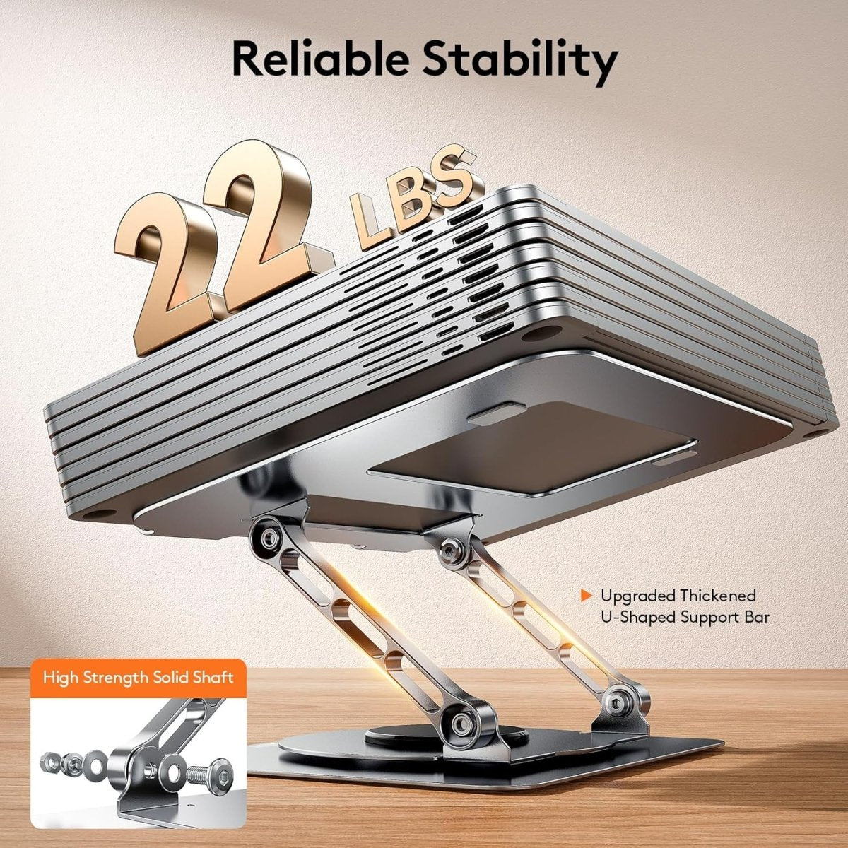 TECKNETTECKNET Laptop Stand for Desk, 360 Rotating Base - [Color/Material] [Main Feature] for [Target Device/Scenario]