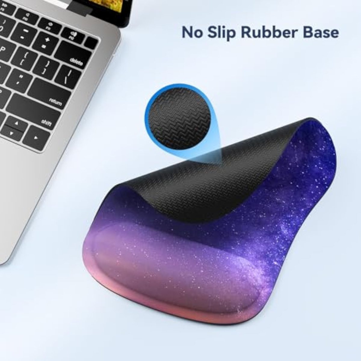 TECKNETTECKNET Mouse Pad with Wrist Support, Ergonomic Gaming Mouse Pad Pain Relief, Portable Comfortable Mousepad for Computer, Laptop, Office, Home - Non - Slip Base, Waterproof Surface - [Color/Material] [Main Feature] for [Target Device/Scenario]