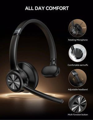TECKNETTECKNET Multi - Scenario Single - Ear Wireless Headset with Mic - [Color/Material] [Main Feature] for [Target Device/Scenario]