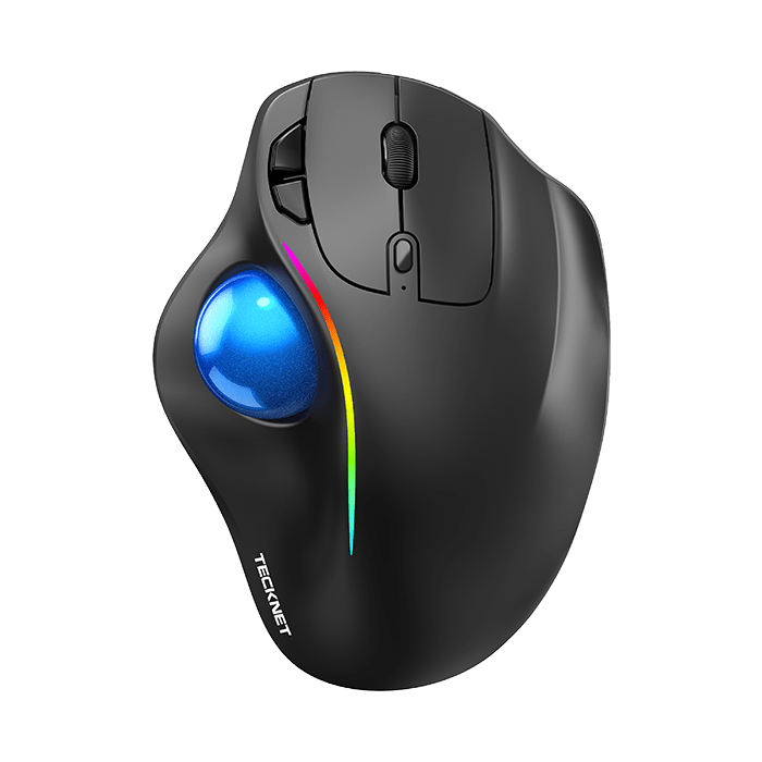 TECKNETTECKNET Pro Wireless Trackball Mouse, Bluetooth Mouse with Ergonomic Thumb Control