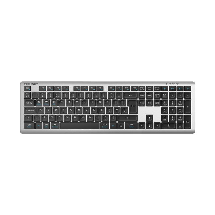 TECKNETTECKNET Rechargeable Bluetooth Keyboard, 4 - Device Free Switching (2.4G+BT)