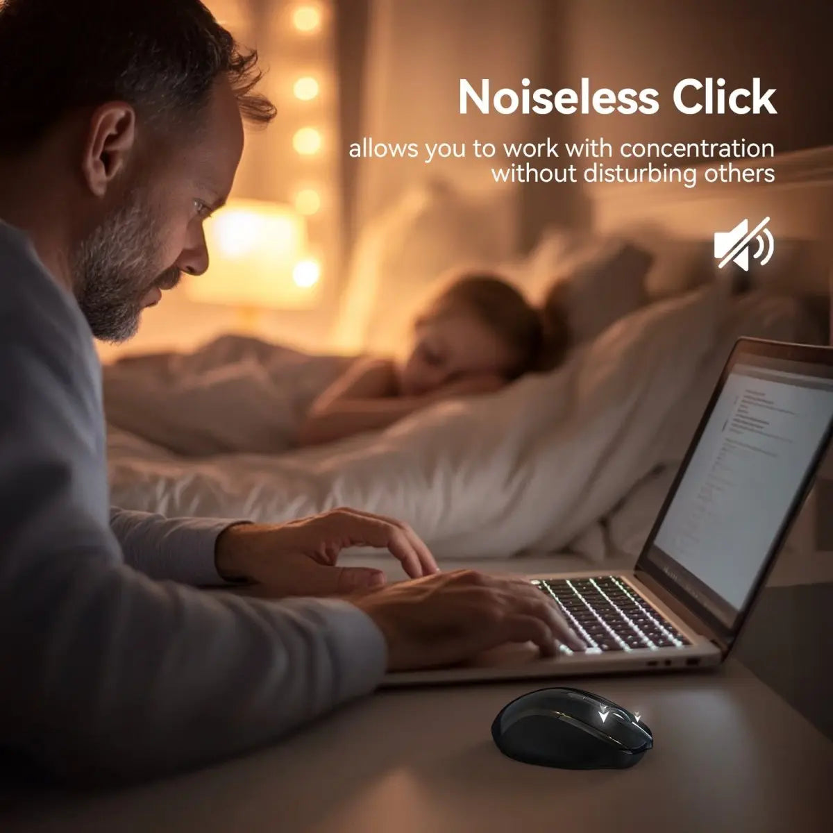 TECKNET rechargeable jiggler wireless mouse with dual bluetooth and 2.4G connectivity. Features 4800 DPI silent tracking and 6 buttons for laptop or PC setup.