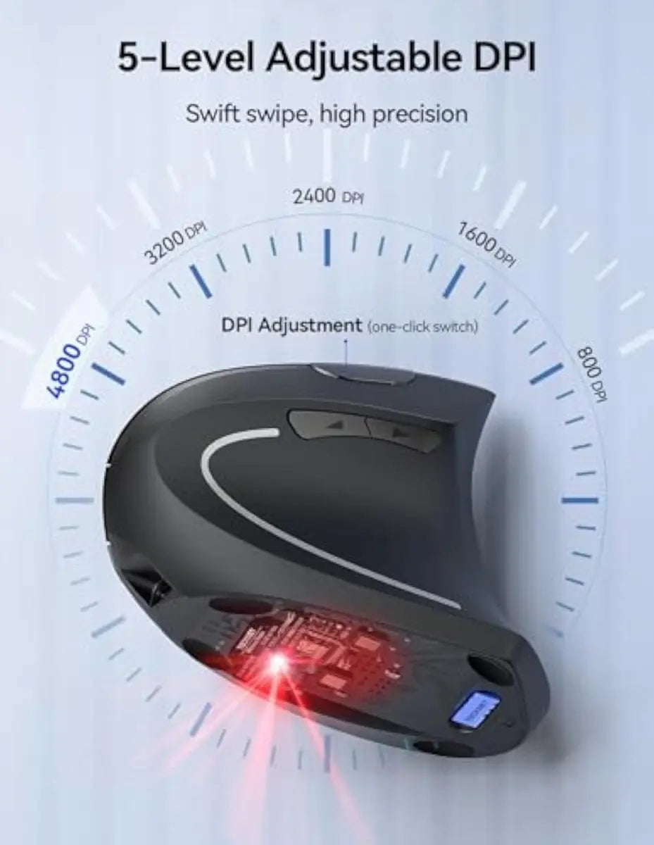 TECKNETTECKNET Rechargeable Wireless Ergonomic Mouse - [Color/Material] [Main Feature] for [Target Device/Scenario]