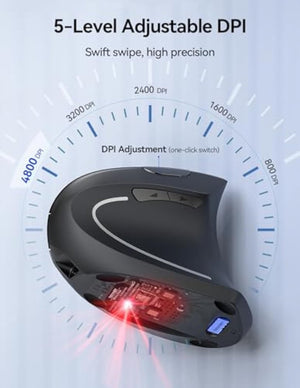 TECKNETTECKNET Rechargeable Wireless Ergonomic Mouse - [Color/Material] [Main Feature] for [Target Device/Scenario]