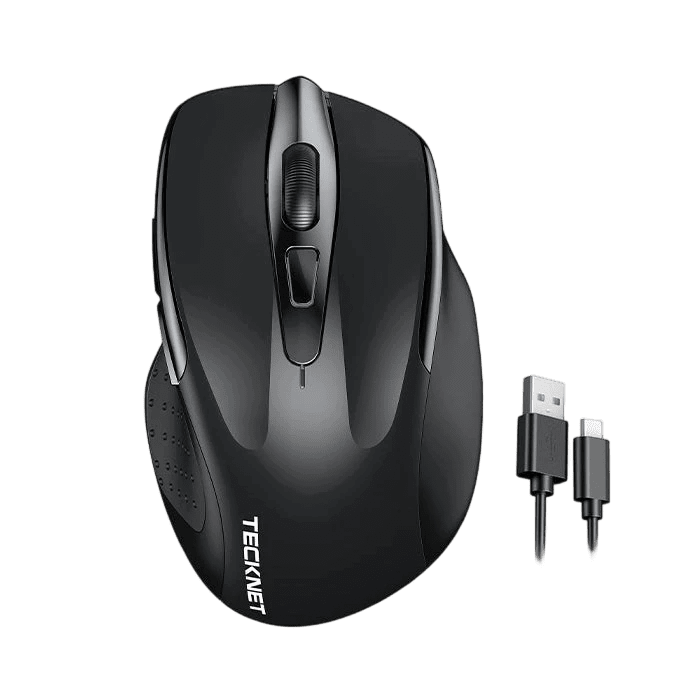 TECKNETTECKNET Rechargeable Wireless Mouse, 2.4G Silent Mouse, 6 Adjustable 4800 DPI