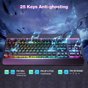 TECKNETTECKNET RGB Gaming Keyboard - [Color/Material] [Main Feature] for [Target Device/Scenario]