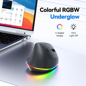 TECKNETTECKNET RGB Wireless Ergonomic Mouse Rechargeable - [Color/Material] [Main Feature] for [Target Device/Scenario]