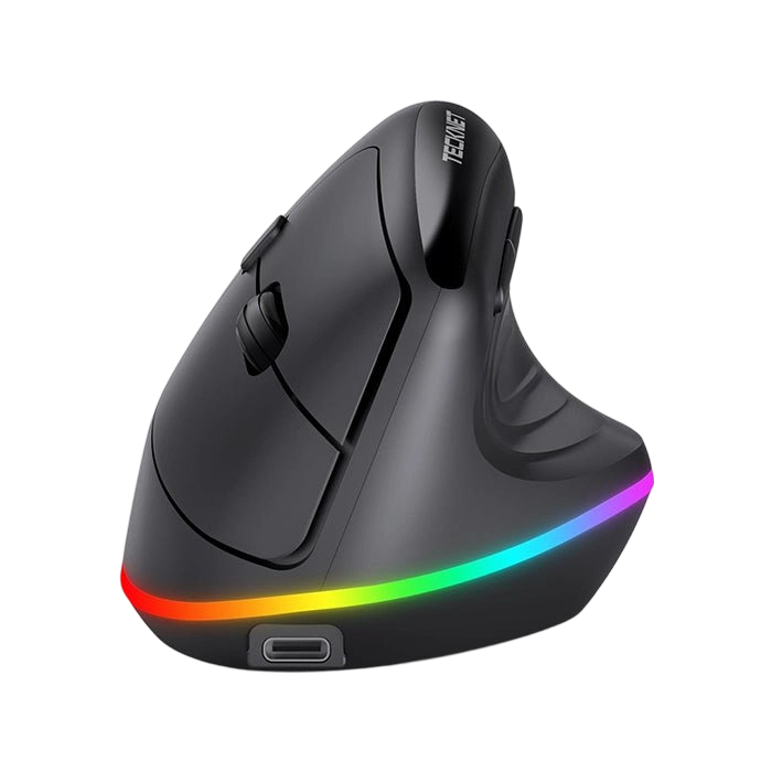 TECKNET RGB Wireless Ergonomic Mouse Rechargeable