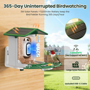 TECKNETTECKNET Smart Bird Feeder with Camera - [Color/Material] [Main Feature] for [Target Device/Scenario]