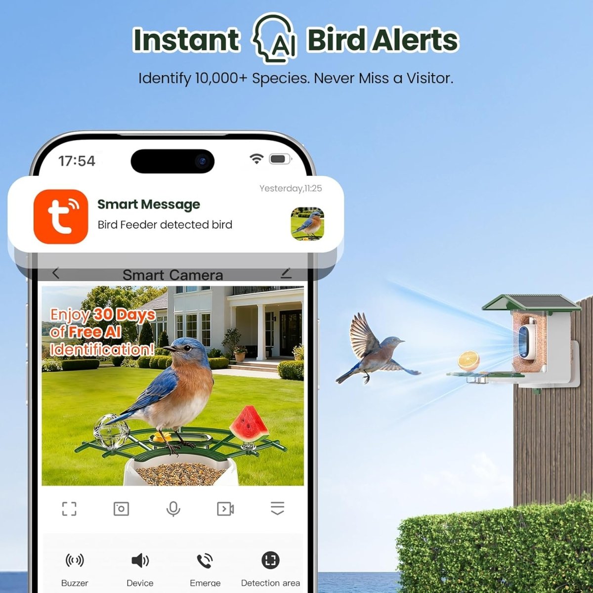 TECKNETTECKNET Smart Bird Feeder with Camera - [Color/Material] [Main Feature] for [Target Device/Scenario]