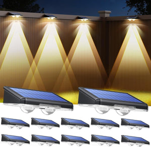 TECKNETTECKNET Solar Fence Lights Outdoor 3 Modes 3500K/4500K/6500K - [Color/Material] [Main Feature] for [Target Device/Scenario]