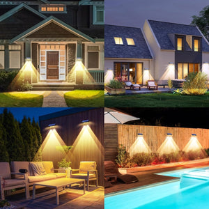 TECKNETTECKNET Solar Fence Lights Outdoor 3 Modes 3500K/4500K/6500K - [Color/Material] [Main Feature] for [Target Device/Scenario]