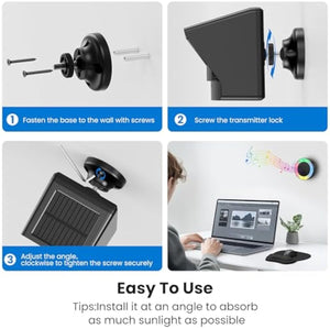 TECKNETTECKNET Solar Wireless Driveway Alarm - [Color/Material] [Main Feature] for [Target Device/Scenario]