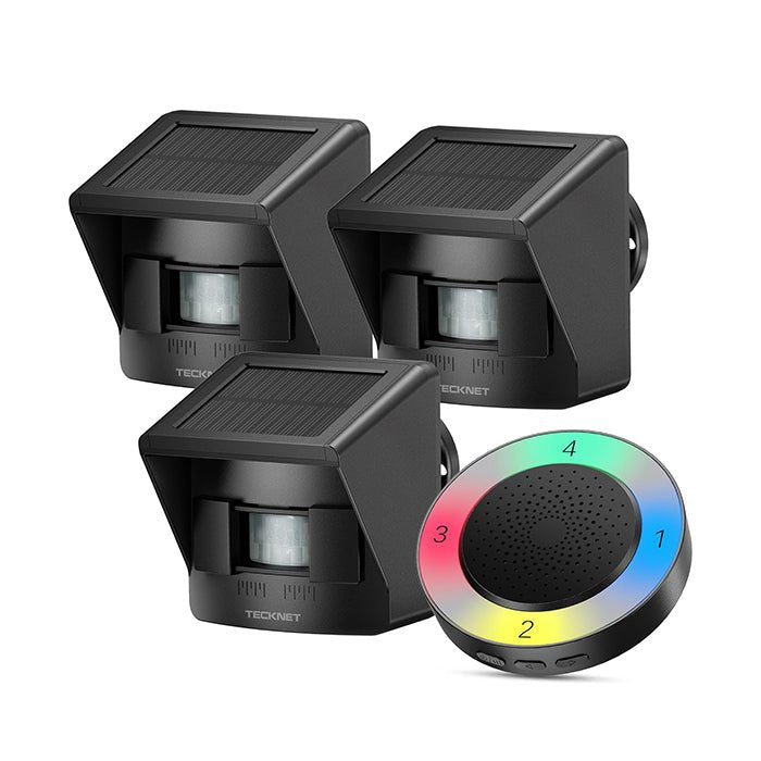 TECKNETTECKNET Solar Wireless Driveway Alarm - [Color/Material] [Main Feature] for [Target Device/Scenario]