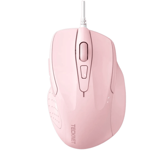 TECKNETTECKNET USB Wired Mouse, 6 - Button Corded Mouse with 4 Adjustable DPI