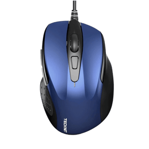 TECKNETTECKNET USB Wired Mouse, 6 - Button Corded Mouse with 4 Adjustable DPI