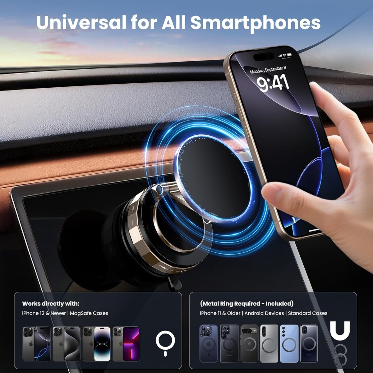 TECKNETTECKNET Vacuum Magnetic Phone Holder - [Color/Material] [Main Feature] for [Target Device/Scenario]