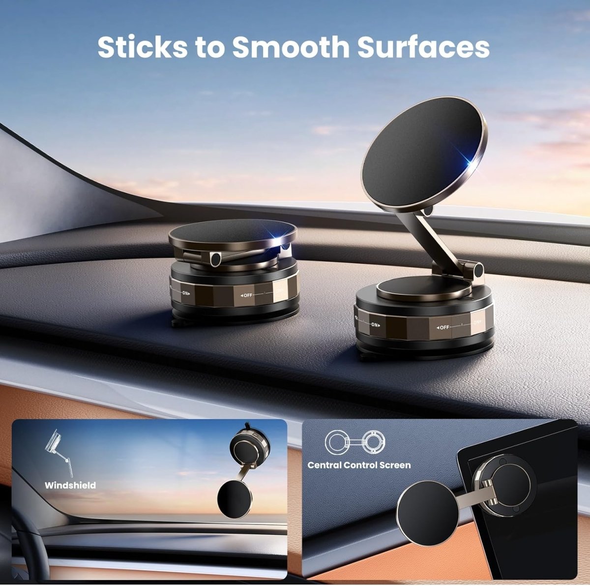 TECKNETTECKNET Vacuum Magnetic Phone Holder - [Color/Material] [Main Feature] for [Target Device/Scenario]
