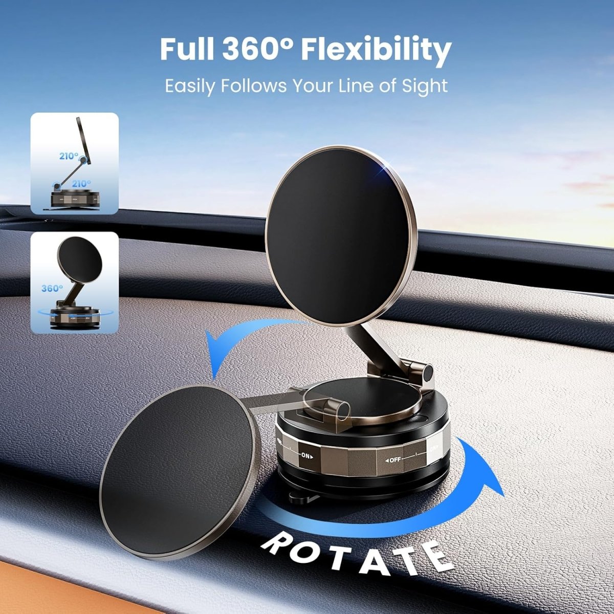 TECKNETTECKNET Vacuum Magnetic Phone Holder - [Color/Material] [Main Feature] for [Target Device/Scenario]