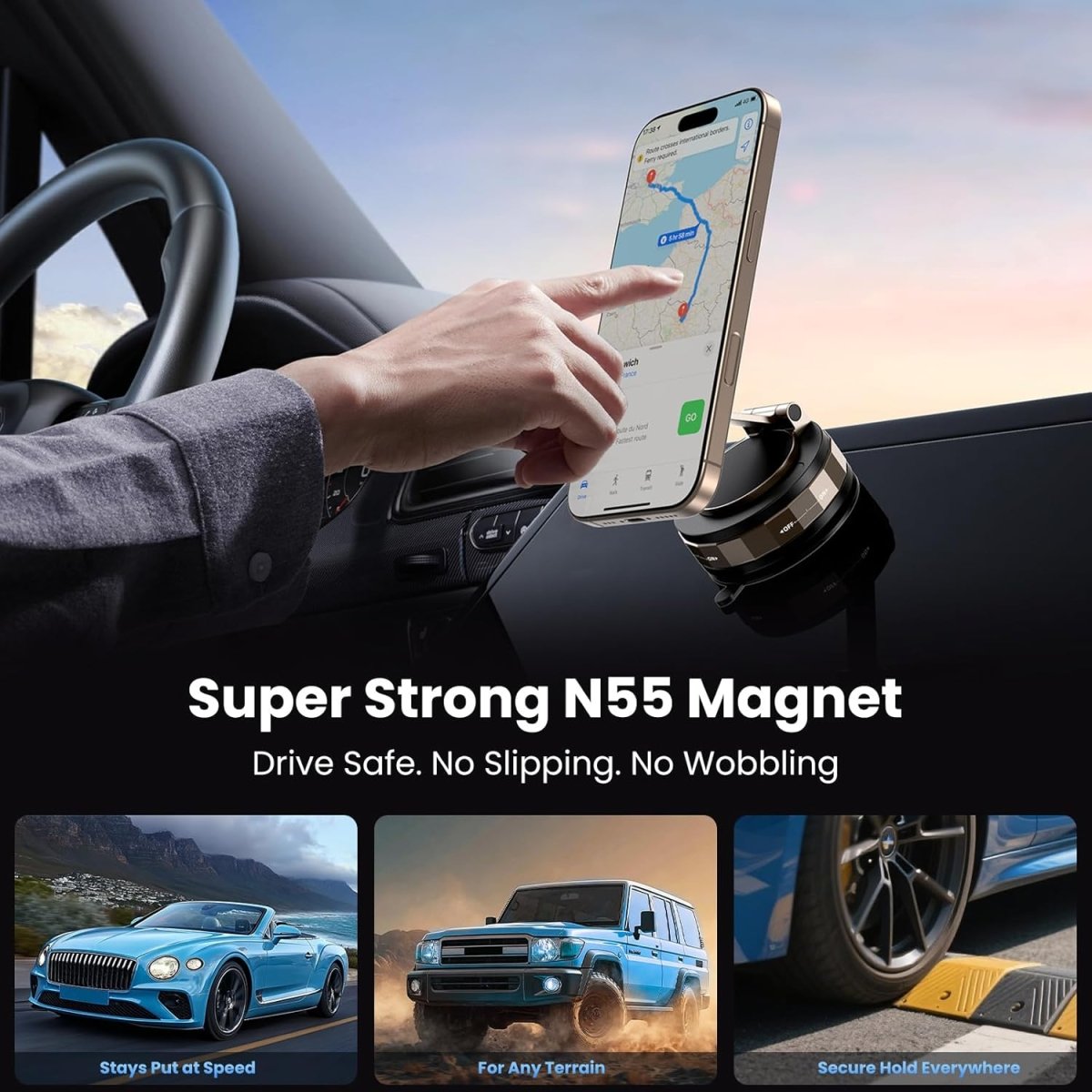TECKNETTECKNET Vacuum Magnetic Phone Holder - [Color/Material] [Main Feature] for [Target Device/Scenario]