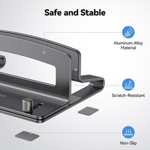 TECKNETTECKNET Vertical Laptop Stand, Adjustable Aluminum Laptop Stand (Fits Up to 17.3") - [Color/Material] [Main Feature] for [Target Device/Scenario]