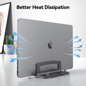 TECKNETTECKNET Vertical Laptop Stand, Adjustable Aluminum Laptop Stand (Fits Up to 17.3") - [Color/Material] [Main Feature] for [Target Device/Scenario]