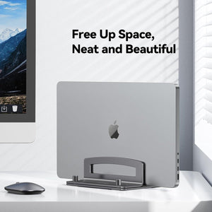 TECKNETTECKNET Vertical Laptop Stand, Adjustable Aluminum Laptop Stand (Fits Up to 17.3") - [Color/Material] [Main Feature] for [Target Device/Scenario]
