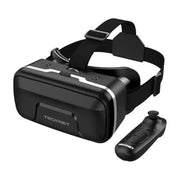 TECKNET VR headset for phone white background, immersive 3D virtual reality goggles, 90‑110° FOV, 600° myopia support, blue‑light filter for 4.7‑7.2 inch iPhone Android smartphones