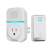 TECKNET Waterproof  No Battery Needed Wireless  Doorbell Chimes