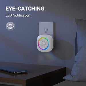 TECKNETTECKNET Wireless Doorbell Chime with RGB Light - [Color/Material] [Main Feature] for [Target Device/Scenario]